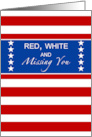 4th of July Red White and Missing You card