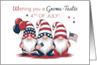 Patriotic Cute Gnomes Fourth of July card