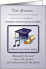 Title: Custom Grandson Graduation Berklee Interdisciplinary Music Stud card