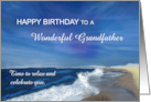 Grandfather Birthday in Ocean Scene with Gentle Waves card