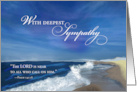 Religious Sympathy Waves on Ocean Blue Sky card