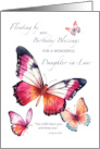 Daughter in Law Religious Birthday to Watercolor Butterflies card