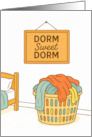 Granddaughter Back to College Dorm Funny Laundry card