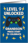 Grandson 9th Birthday Game Controller Age 8 Unlocked card