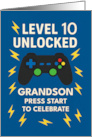 Grandson 10th Birthday Game Controller Age 8 Unlocked card