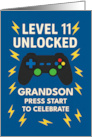 Grandson 11th Birthday Game Controller Age 8 Unlocked card