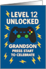 Grandson 12th Birthday Game Controller Age 12 Unlocked card