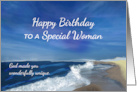 Birthday for Her Religious Waves on Ocean Blue Sky card