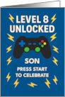 Son 8th Birthday Game Controller Age 8 Unlocked card