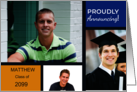  Custom Photo Graduation Announcement and Party Invite Blue Gold card