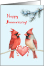  General Anniversary Happy Anniversary Cardinals with Heart card