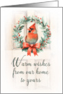  From Our Home to Yours Holiday Cardinal Wreath with Door card