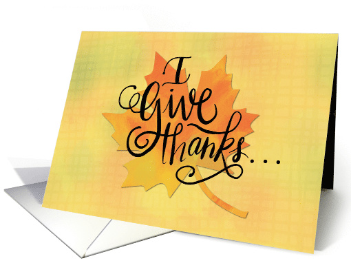 Give Thanks for Friends at Thanksgiving Maple Leaf card (1589548)