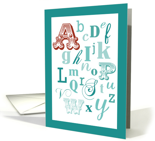 A Initial Name Alphabet Birthday card (1595392)