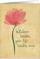 Watercolor Flower Touches Life card