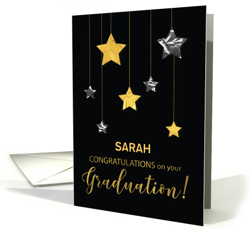 Custom Name Graduation Congratulations Gold and Silver... (1595888)