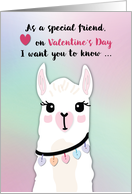 Friend Llamas Valentines Day Hearts card