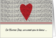 Nurses Day Heart from Group card