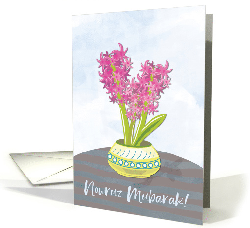 Nowruz Persian New Year with Pink and Purple Hyacinths card (1597026)