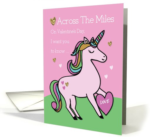 Across The Miles Magical Unicorn Valentine's Day card (1597190)