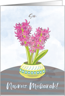 Son Norooz Hyacinths on Table card
