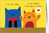 Husband Birthday Cats Hugs and Love card