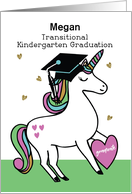 Custom Name Transitional Kindergarten Graduation Congratulations Unico card