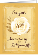 70th Anniversary of Religious Life, Nun White Rose card