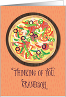 Grandson Tween Teen Pizza Thinking of You card