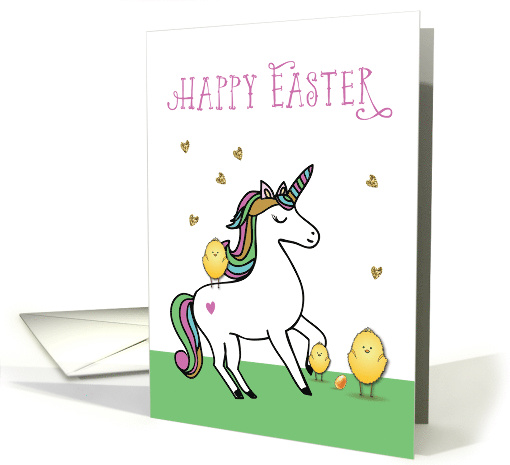 Unicorn Easter Wishes with Chicks card (1602114)