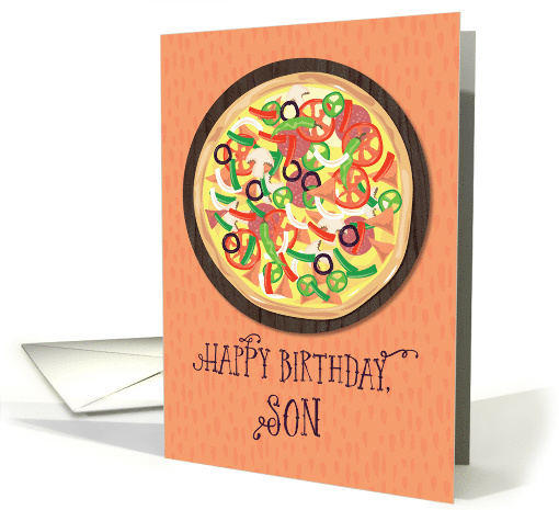 Son Tween Teen Pizza Birthday card (1602956)