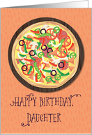 Daughter Tween Teen Pizza Birthday card