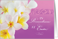 In Remembrance at Easter Flowers and Swirls card
