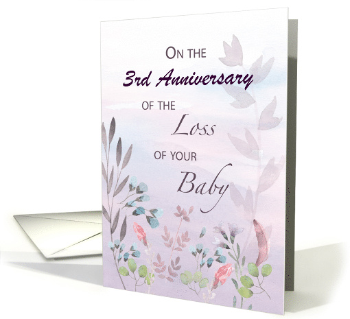 Baby Custom Year 3rd Anniversary of Loss Watercolor... (1604180)