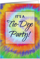 Tie-Dye Theme Party Invitation card