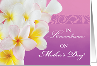In Remembrance on Mothers Day Flowers and Swirls card