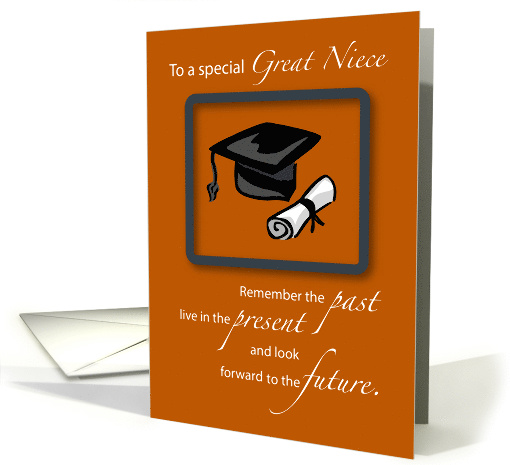 Great Niece Graduation Congratulations Remember the Past... (1605824)