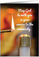 Coronavirus Support for Service Providers Lighting Candle card