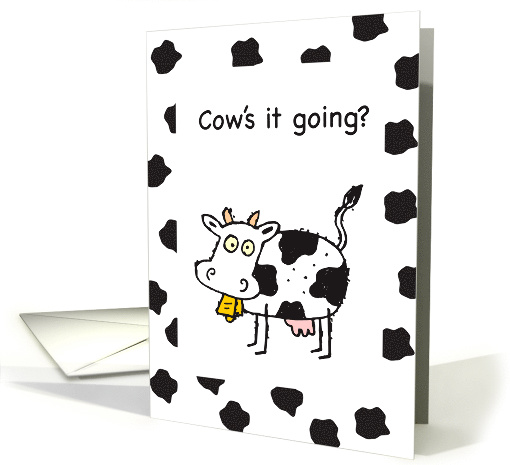 Coronavirus Isolation Support Thinking of You Cow Caring Humor card