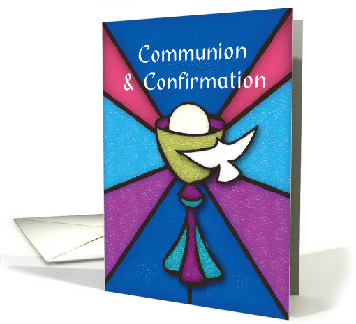 Communion and Confirmation Congratulations Stained Glass card