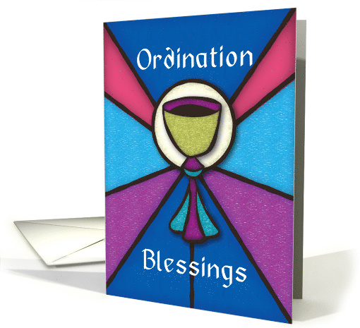 Priest Ordination Congratulations Stained Glass card (1608192)