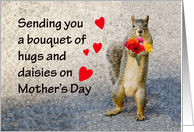 Mother’s Day During Coronavirus Isolation Squirrel Flowers card