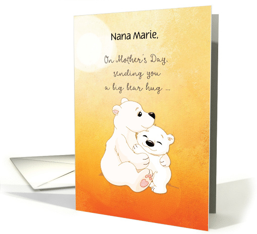 Personalize Name Coronavirus COVID 19 Mother's Day Bear Hugs card
