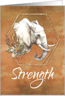 Elephant 12 Step Recovery Support Strength card