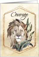 Lion Courage for 12 Step Recovery Support card