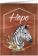 Zebra 12 Step Recovery Support Hope card