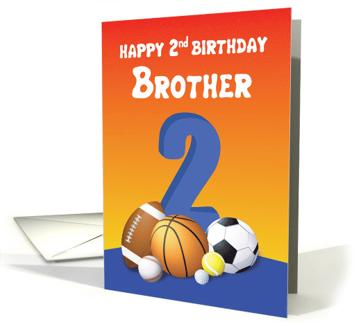 Brother 2nd Birthday Sports Balls card (1611696)