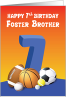 Foster Brother 7th Birthday Sports Balls card