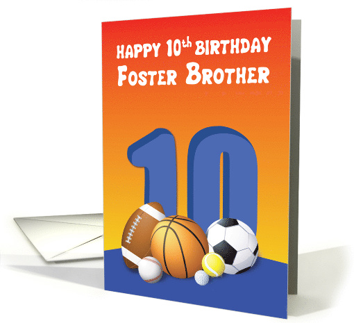 Foster Brother 10th Birthday Sports Balls card (1612738)