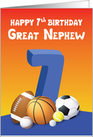 Great Nephew 7th Birthday Sports Balls card